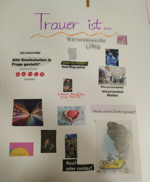 Collage zum Thema Trauer